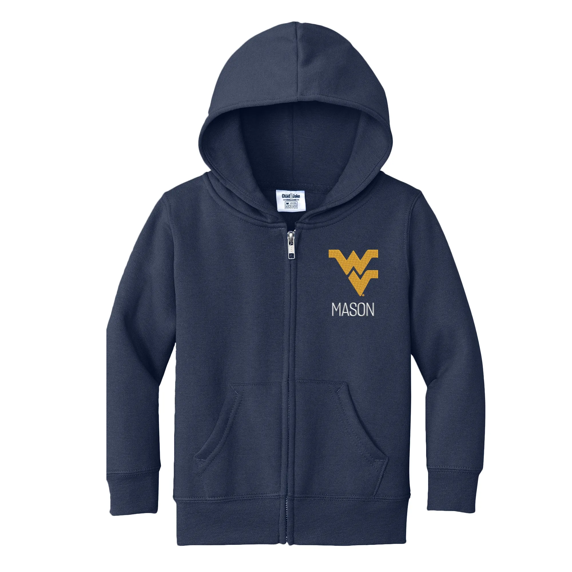 Personalized West Virginia Mountaineers Toddler Full-Zip Sweatshirt