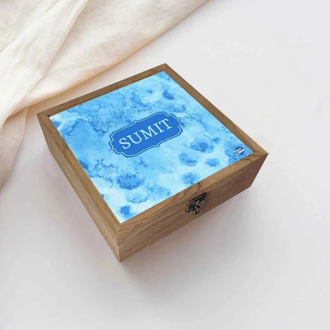 Personalized Wooden Jewellery Box for Women - Arctic Space