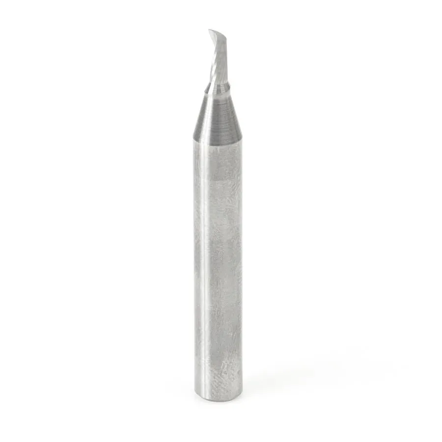 Plastic Cutting Spiral 'O' Flute CNC Router Bit | 1⁄8 Dia x 1⁄4 x 1⁄4 Shank x 2" Long Up-Cut | 51416 | 738685514160