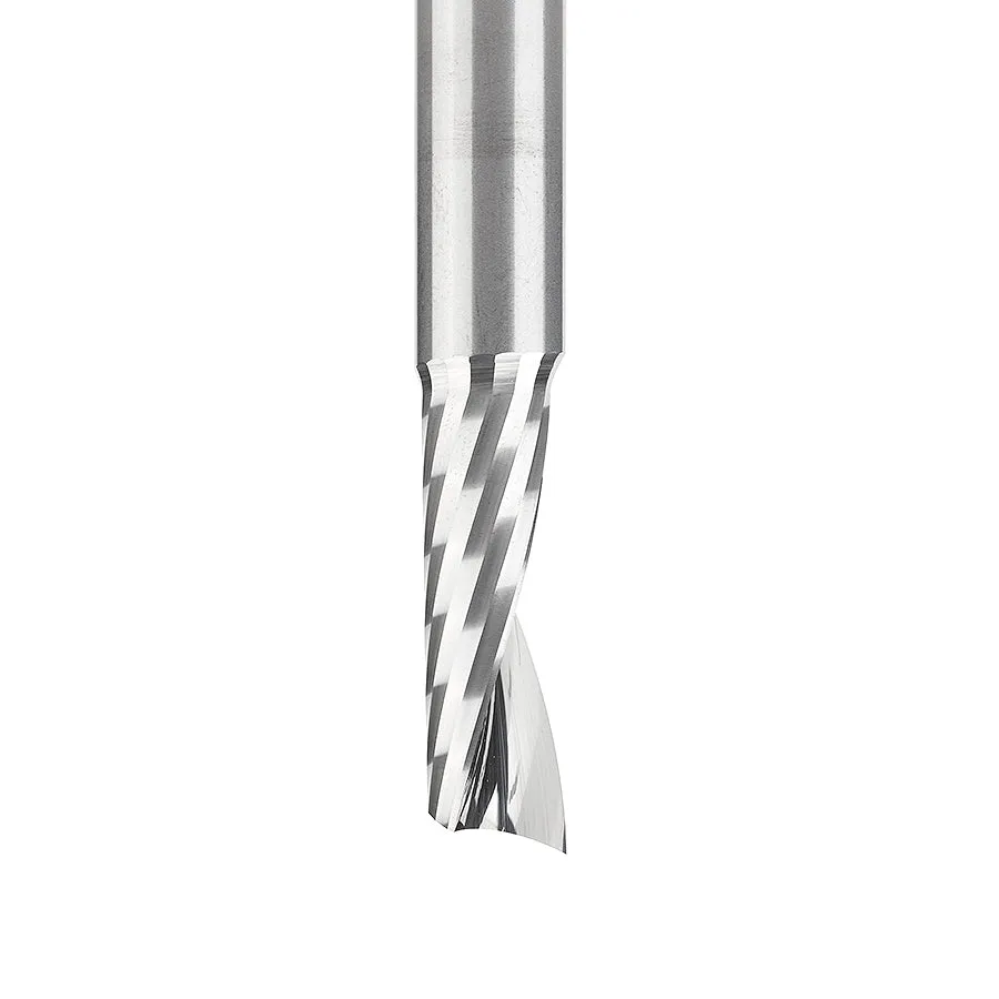 Plastic Cutting Spiral 'O' Flute CNC Router Bit | 3⁄8 Dia x 1 1⁄8 x 3⁄8 Shank x 3" Long Up-Cut | 51414 | 738685514146