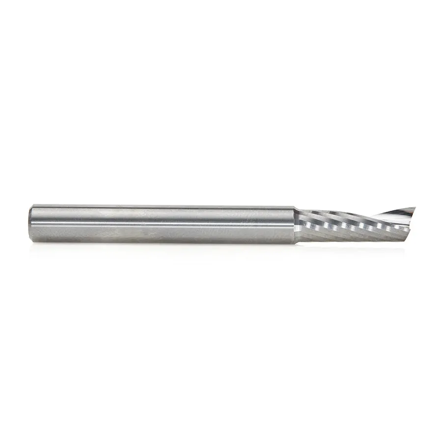 Plastic Cutting Spiral 'O' Flute Router Bit | 1⁄4 Dia x 3⁄4 x 1⁄4 Shank x 2 1⁄2" Long Up-Cut | 51421 | 738685514214