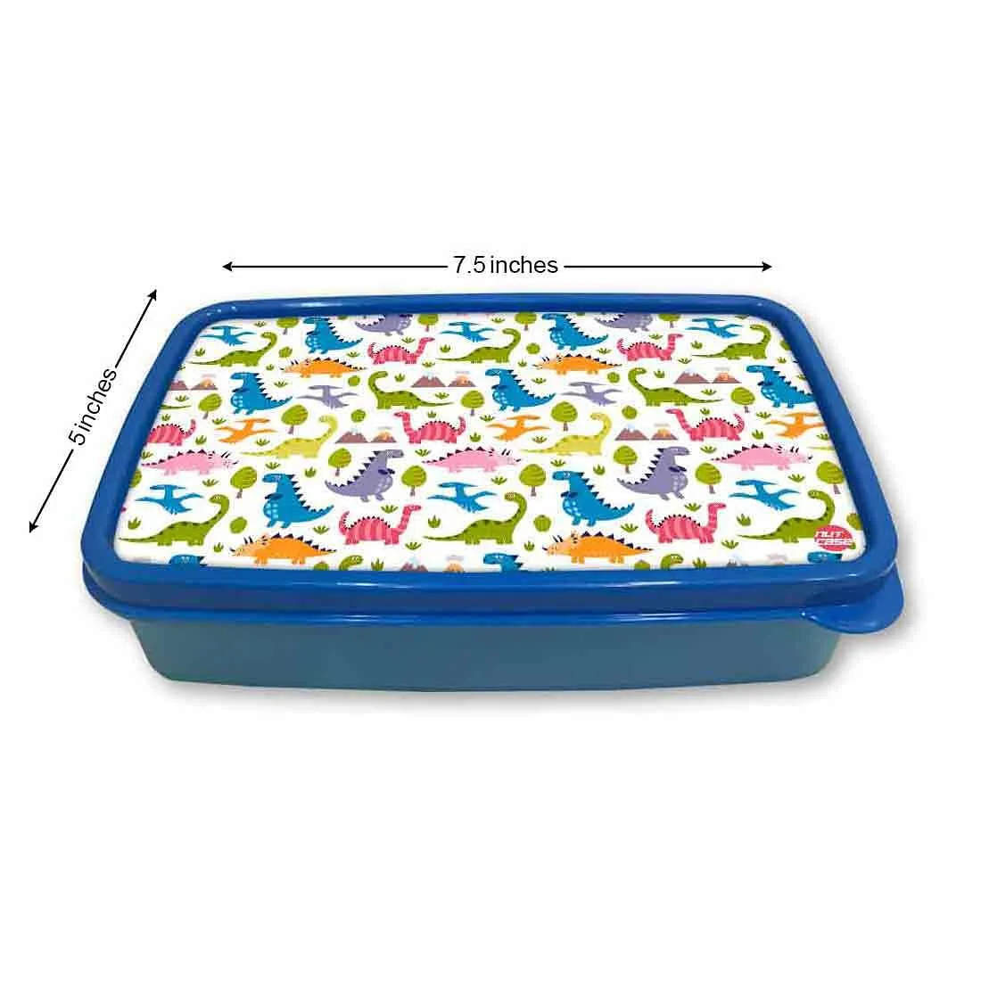 Plastic Kids Lunch Box for School Boys Snack Containers - Dinosaur