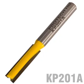 PRO-TECH STRAIGHT BIT 1/4' (6.35MM) X 1'(25.4MM) TWO FLUTE LONG 1/4' SHANK KP201A