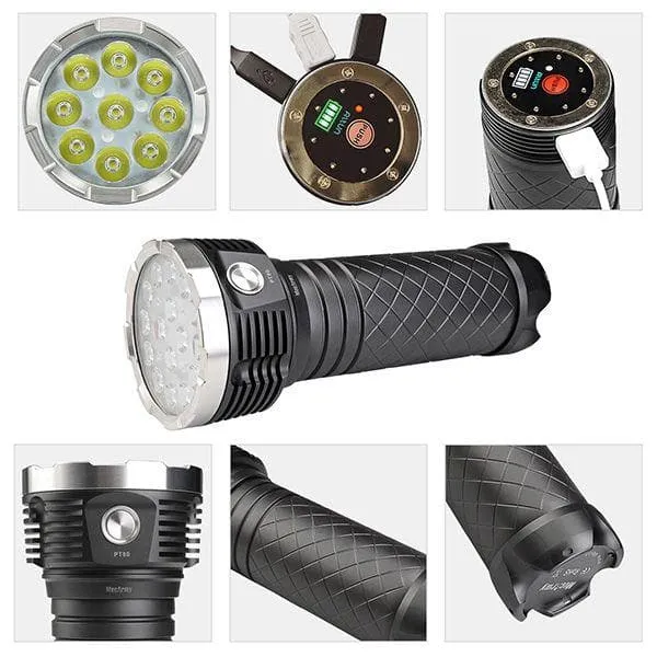 PT80 9600 Lumens USB Rechargeable Search Flashlight