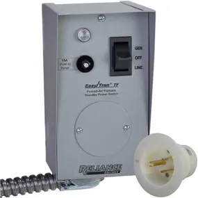 Reliance TF201W 20A Easy/Tran Furnace Transfer Switch - Gray