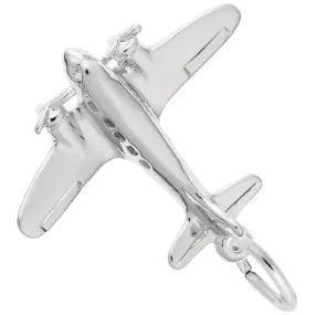 Rembrandt Charms - DC-3 Vintage Plane Charm - 1230