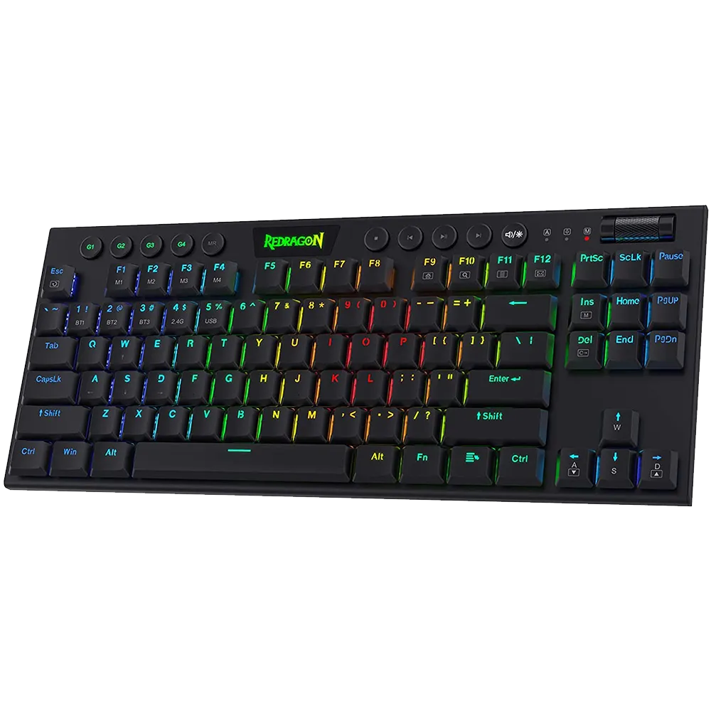 (RENEWED) HORUS K621 TKL Wired 2.4G BT MECHANICAL KEYBOARD (RED SWITCH)