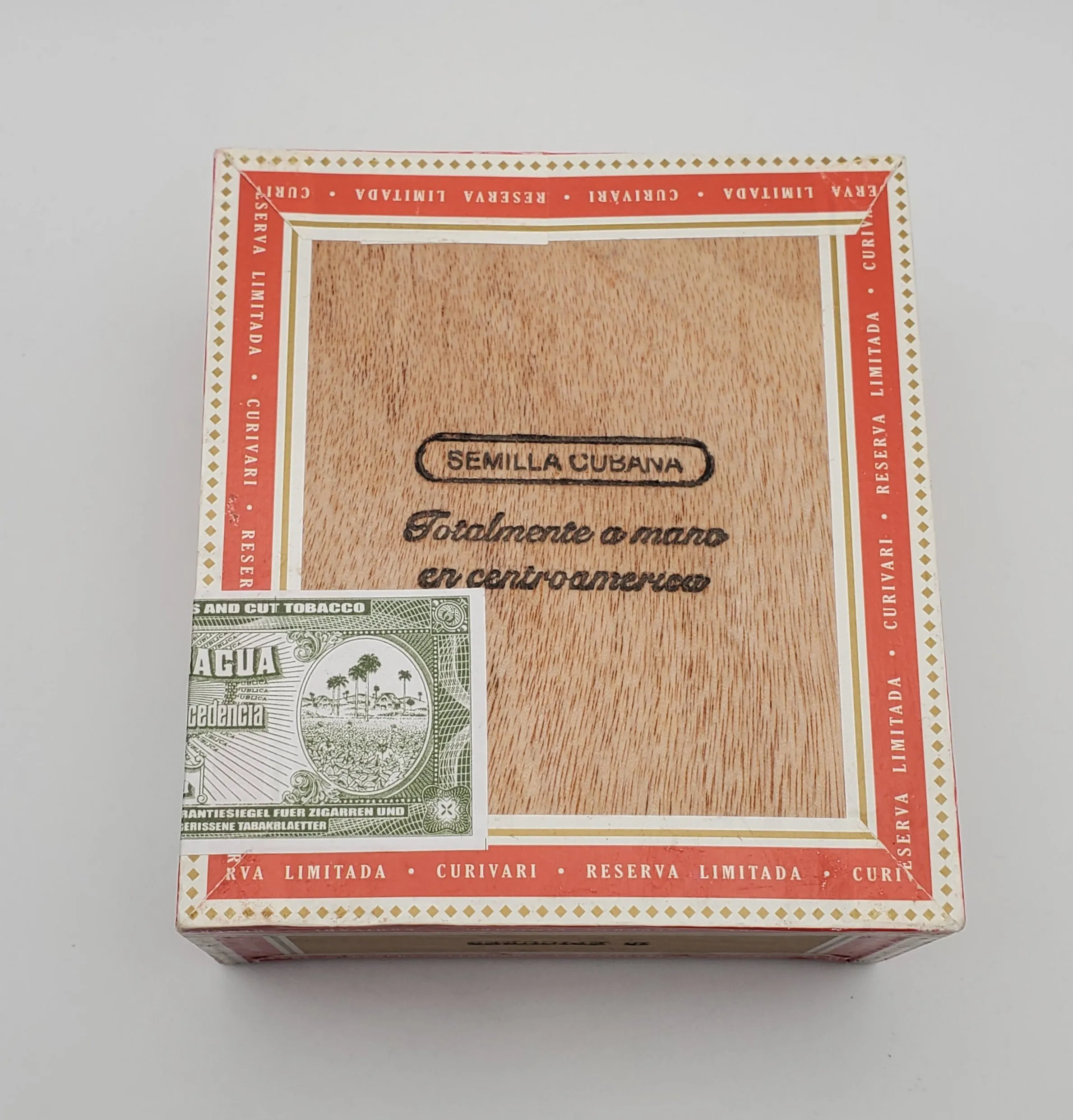 Reserva Limitada Curivari Wood Cigar Box