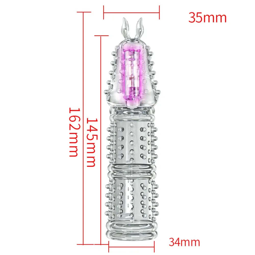 Reusable Silicone Transparent Clitral Stumilation Cock Sleeve