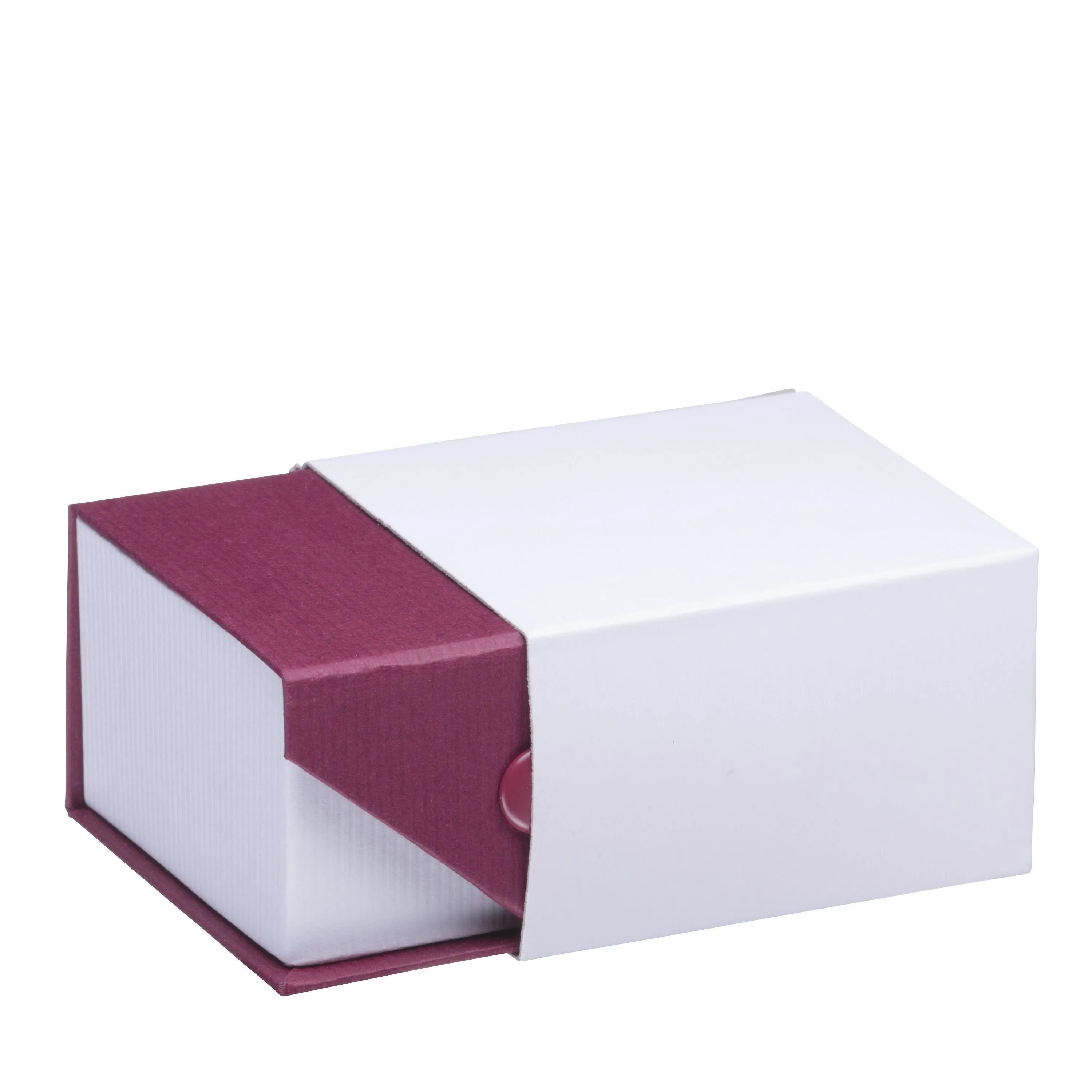 Ribbed Paper Snap Pendant/Earring Box, Prim Collection