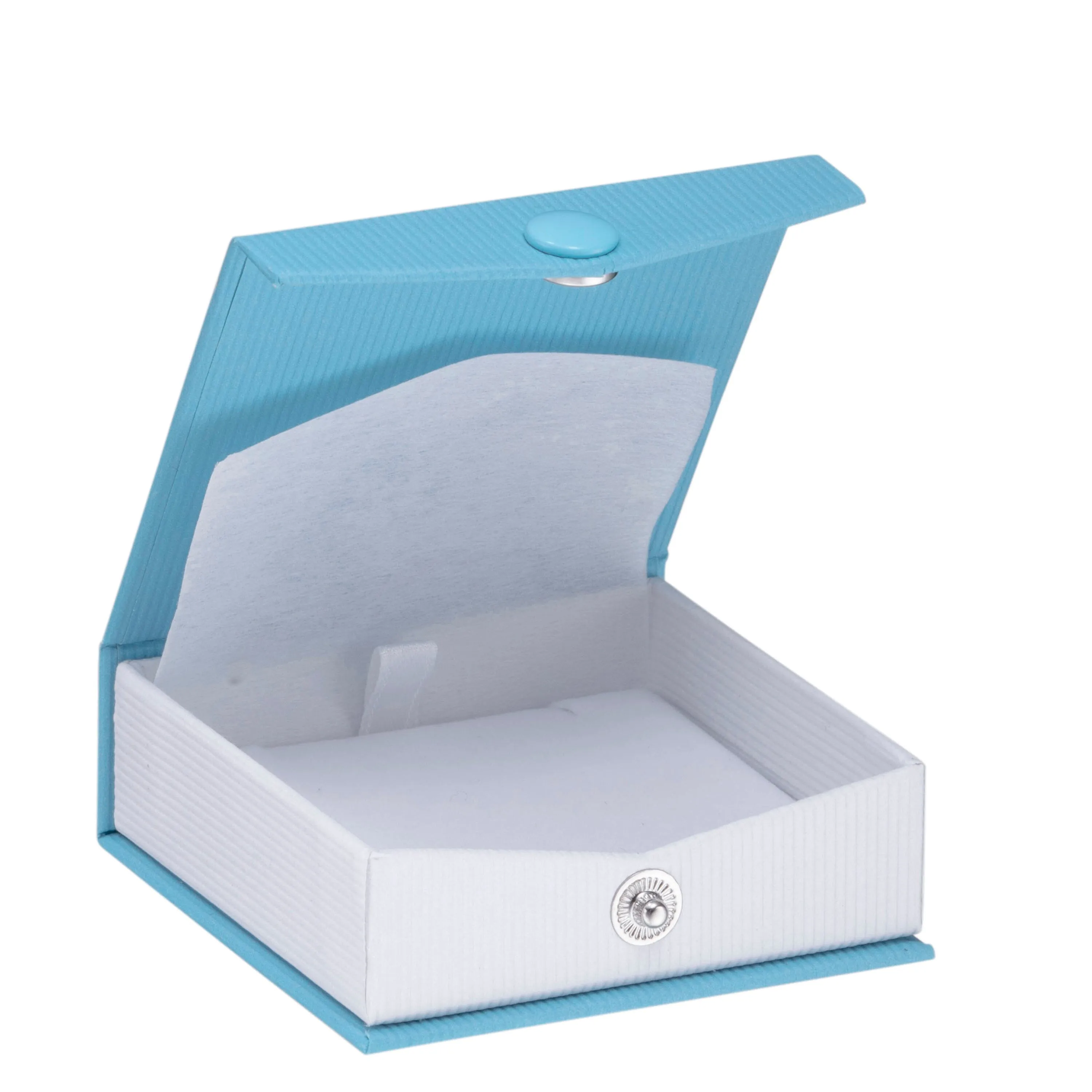 Ribbed Paper Snap Pendant/Earring Box, Prim Collection