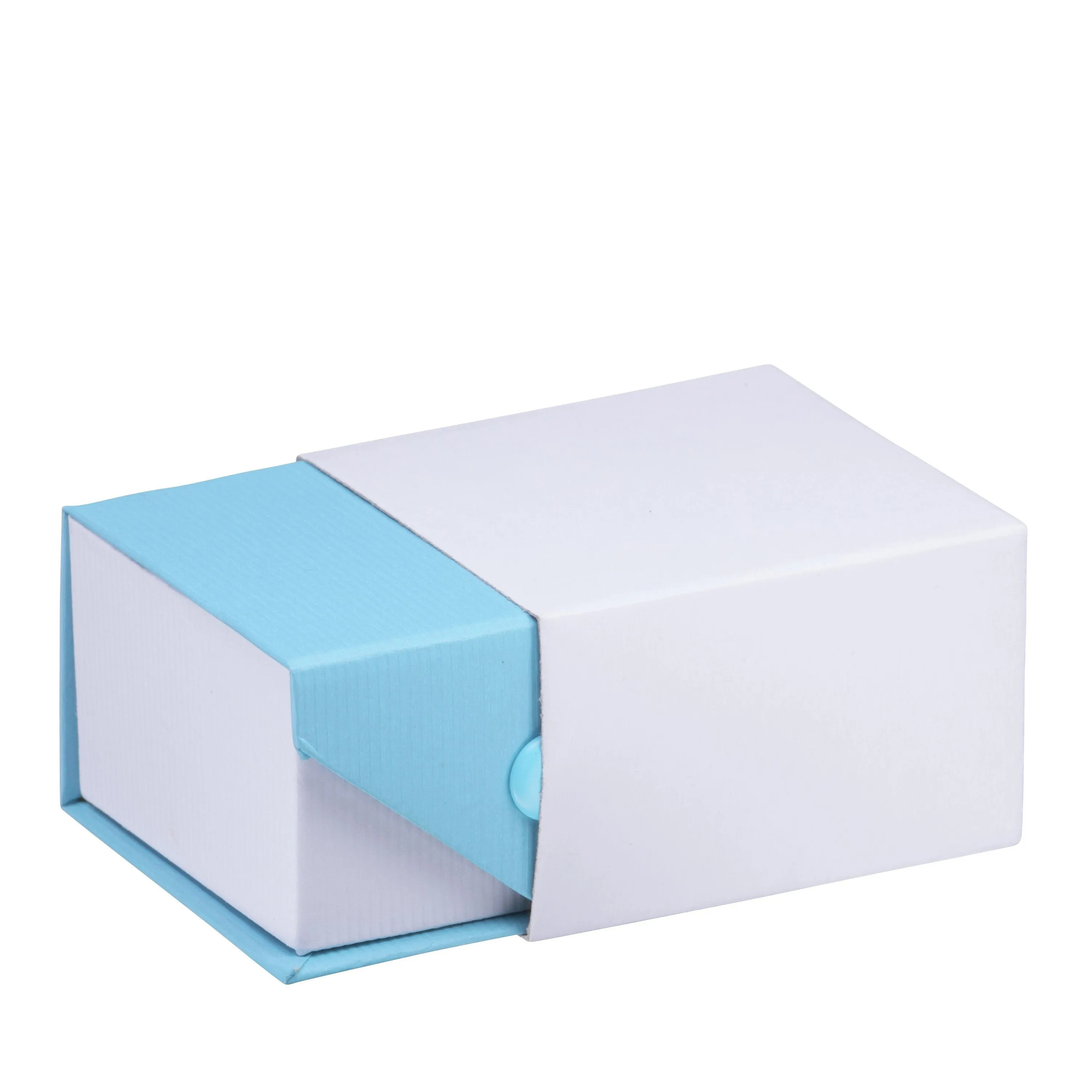 Ribbed Paper Snap Pendant/Earring Box, Prim Collection