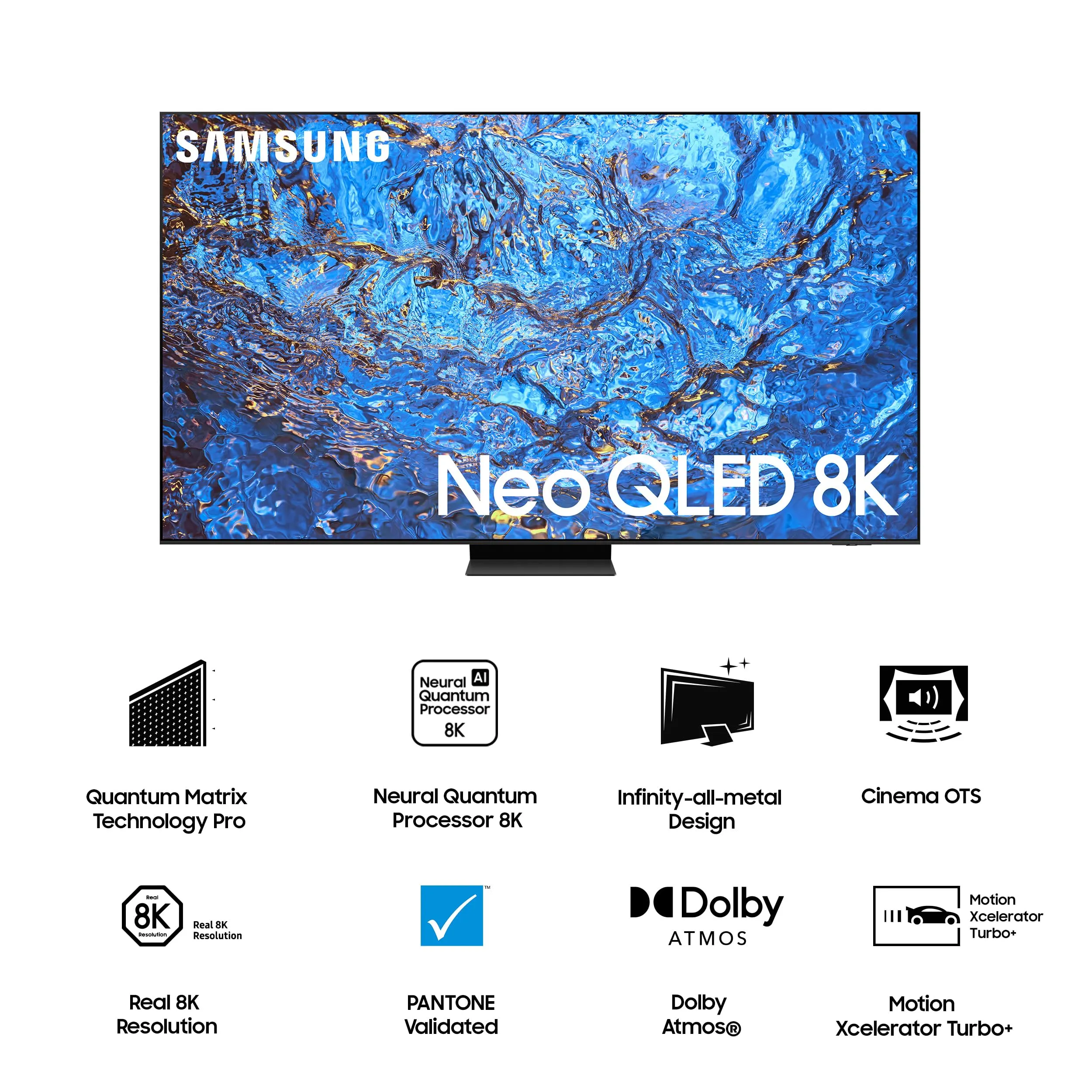 Samsung 247 cm (98 Inches) 8K Ultra HD Smart Neo-QLED TV (QA98QN990CKXXL, Titan Black)