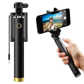 Selfie Stick Monopod for Mobile Phone with AUX Cable | For iPhone and Android Phones