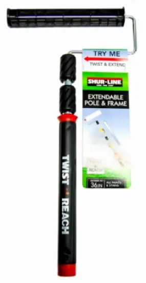 Shur-Line 6630C Twist N' Reach 9" Premium Extension Pole Paint Roller - Quantity of 3