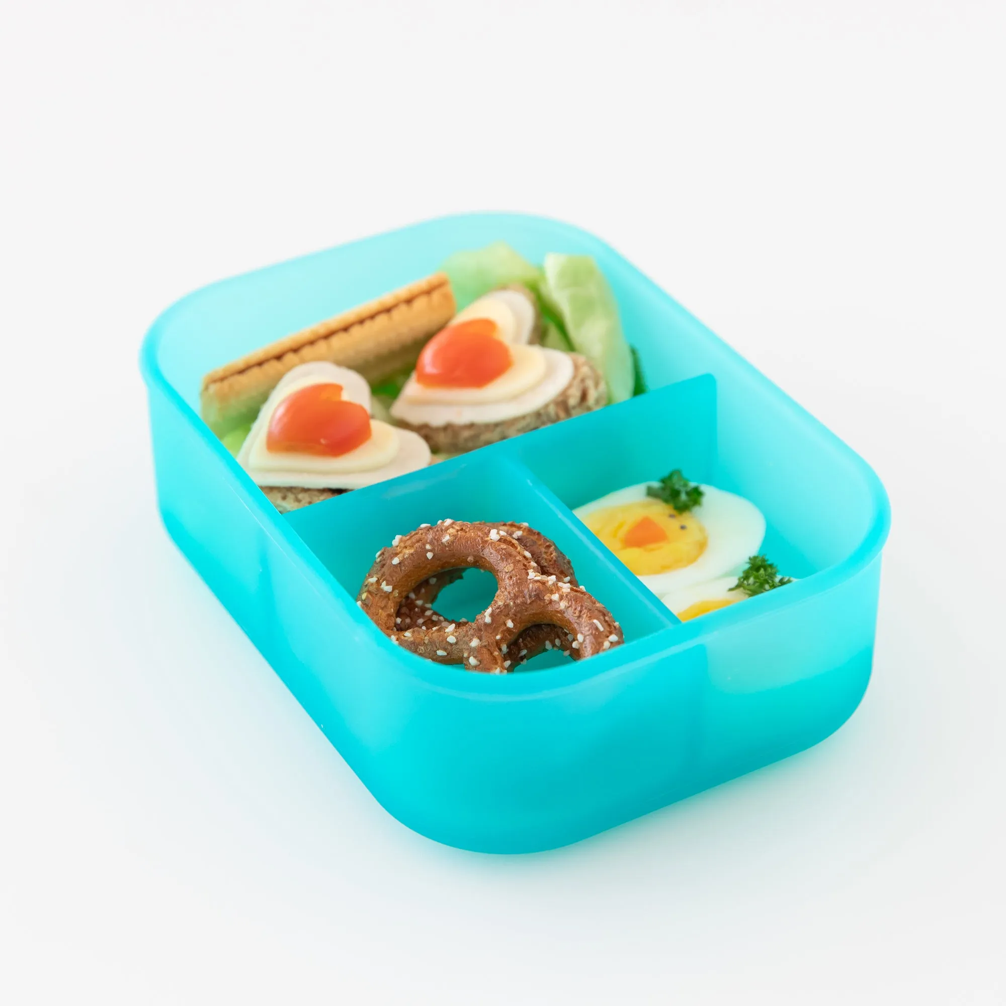 Silicone Bento Box 3 Section: Blue Jelly