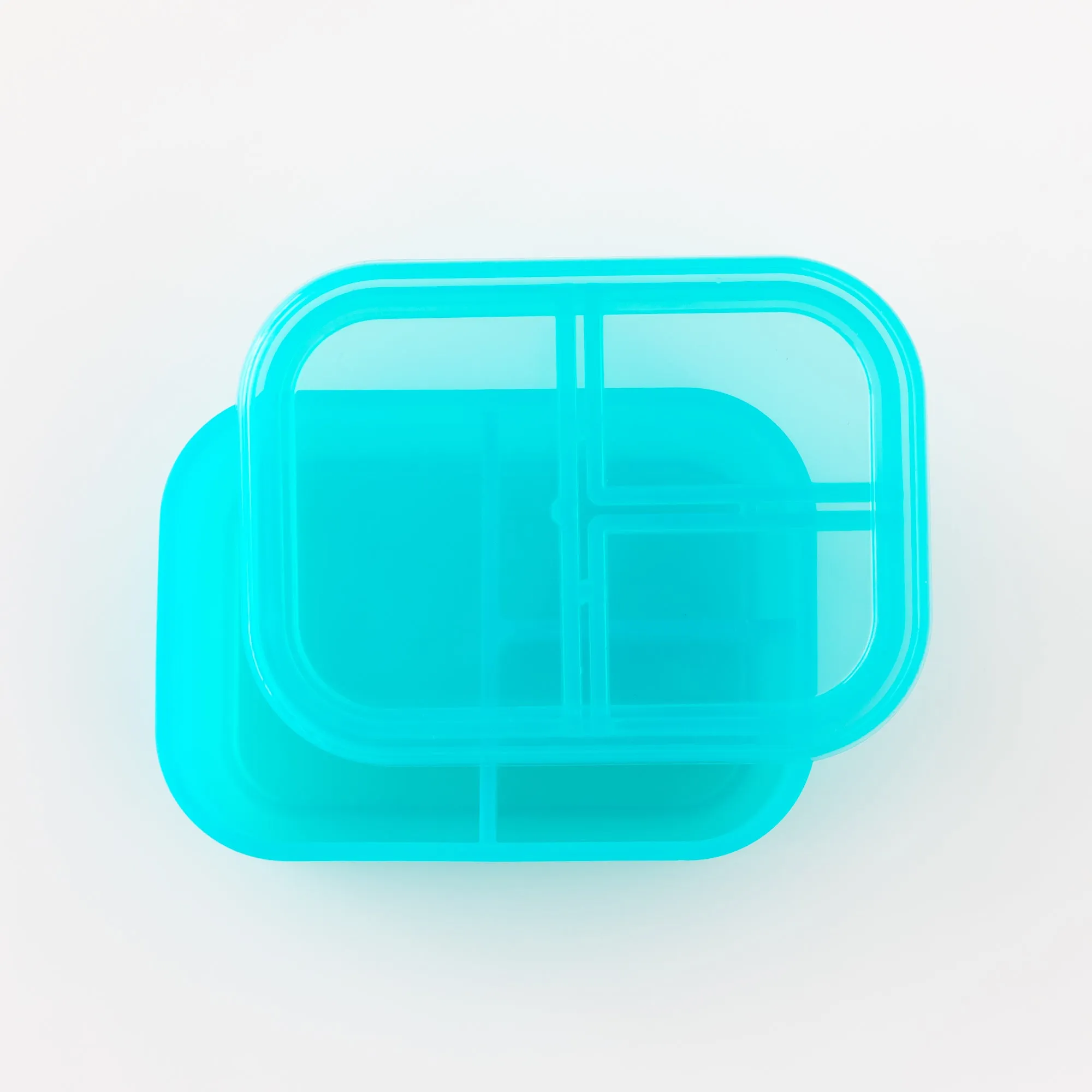 Silicone Bento Box 3 Section: Blue Jelly