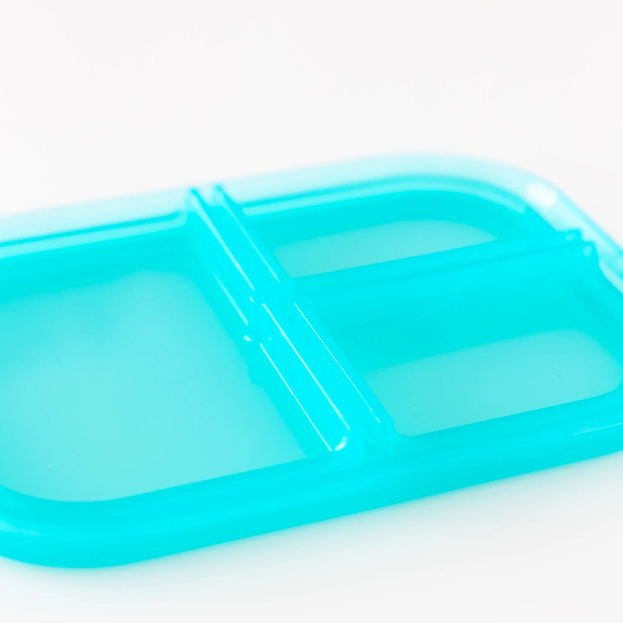 Silicone Bento Box 3 Section: Blue Jelly