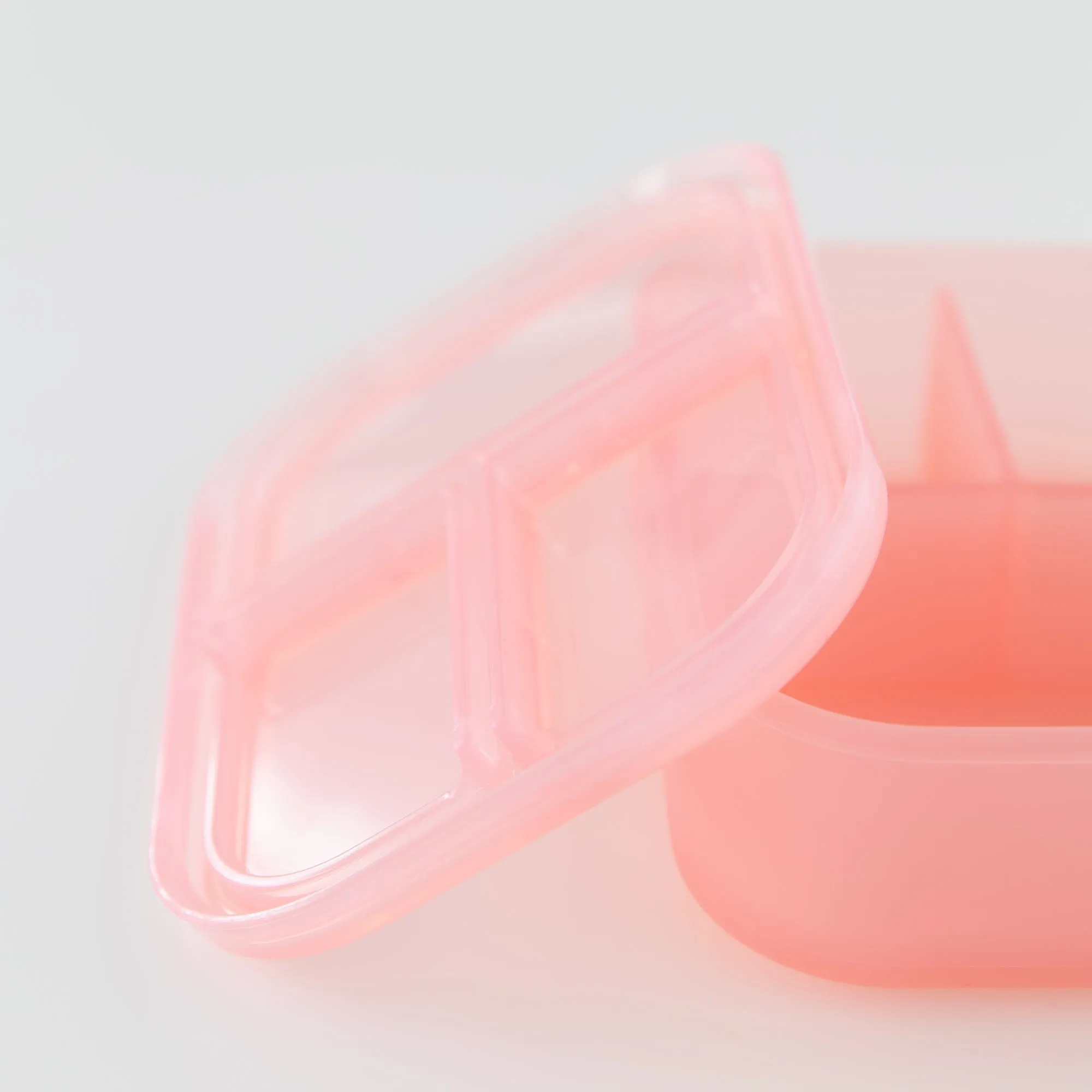 Silicone Bento Box 3 Section: Pink Jelly