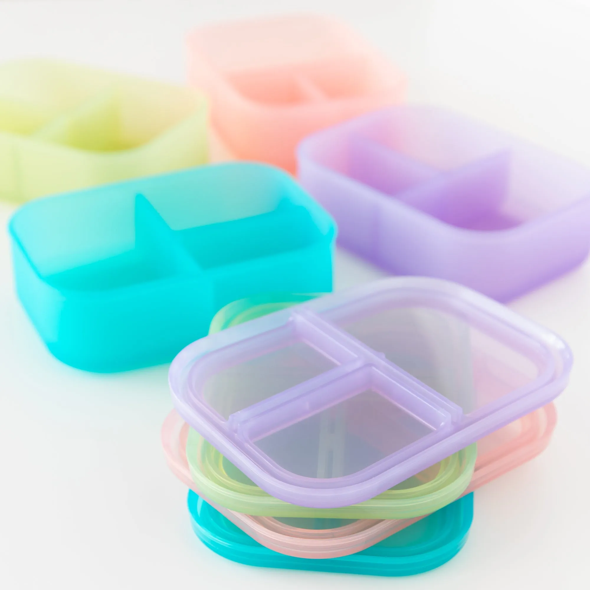 Silicone Bento Box 3 Section: Purple Jelly