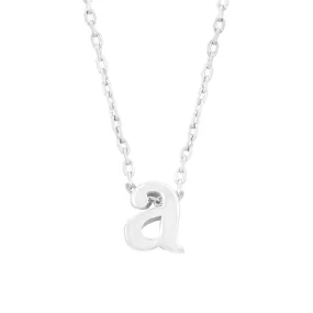 Silver Tone Finish Initial A Pendant