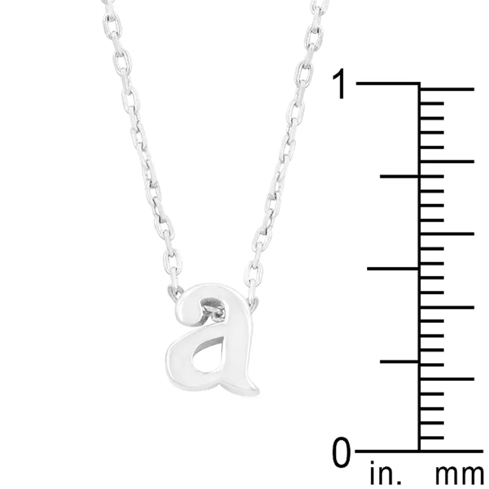 Silver Tone Finish Initial A Pendant