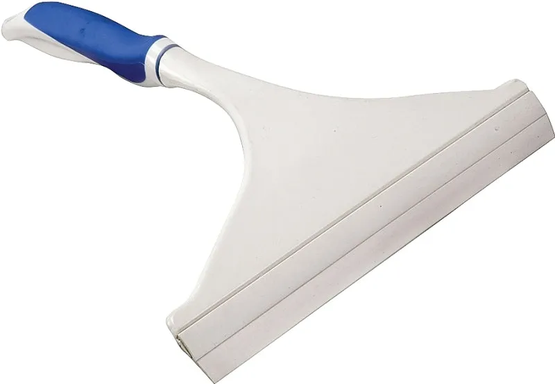 Simple Spaces YB88143L Window Squeegee, 9-3/8 in Blade, Plastic Blade, Wide Blade, 10-1/4 in OAL, Blue/White :EA: QUANTITY: 1