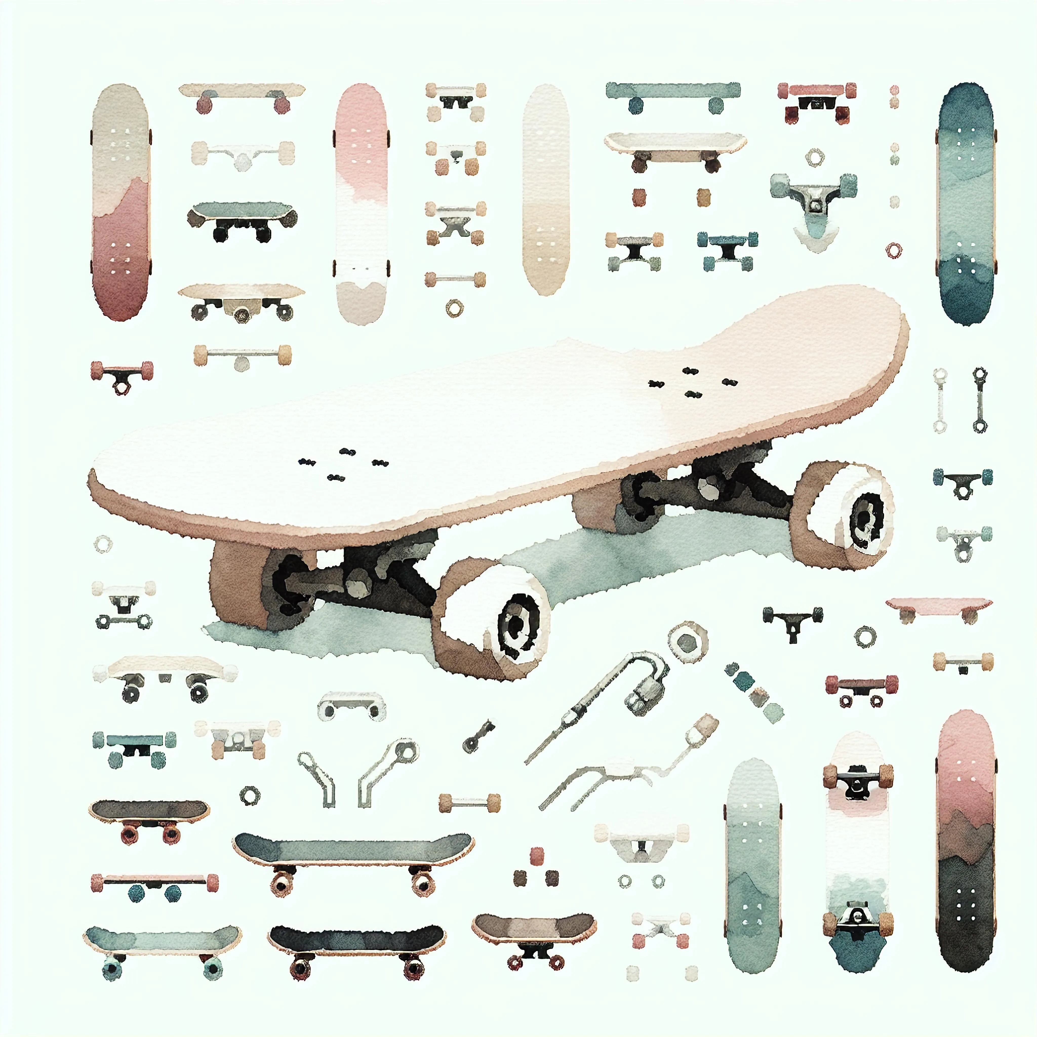 skateboard for wall art