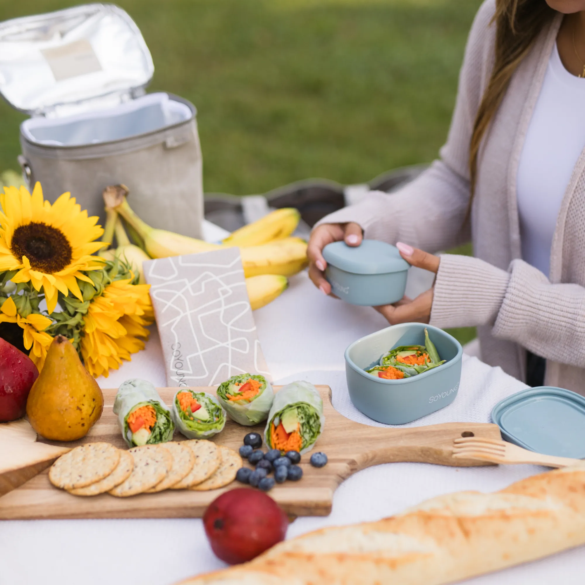 Slate Blue Snack Box - Small