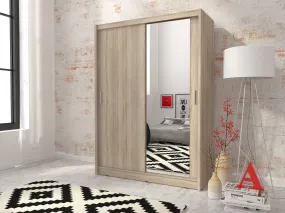 SLIDING DOOR WARDROBE MAJA I MIRROR 150cm SONOMA