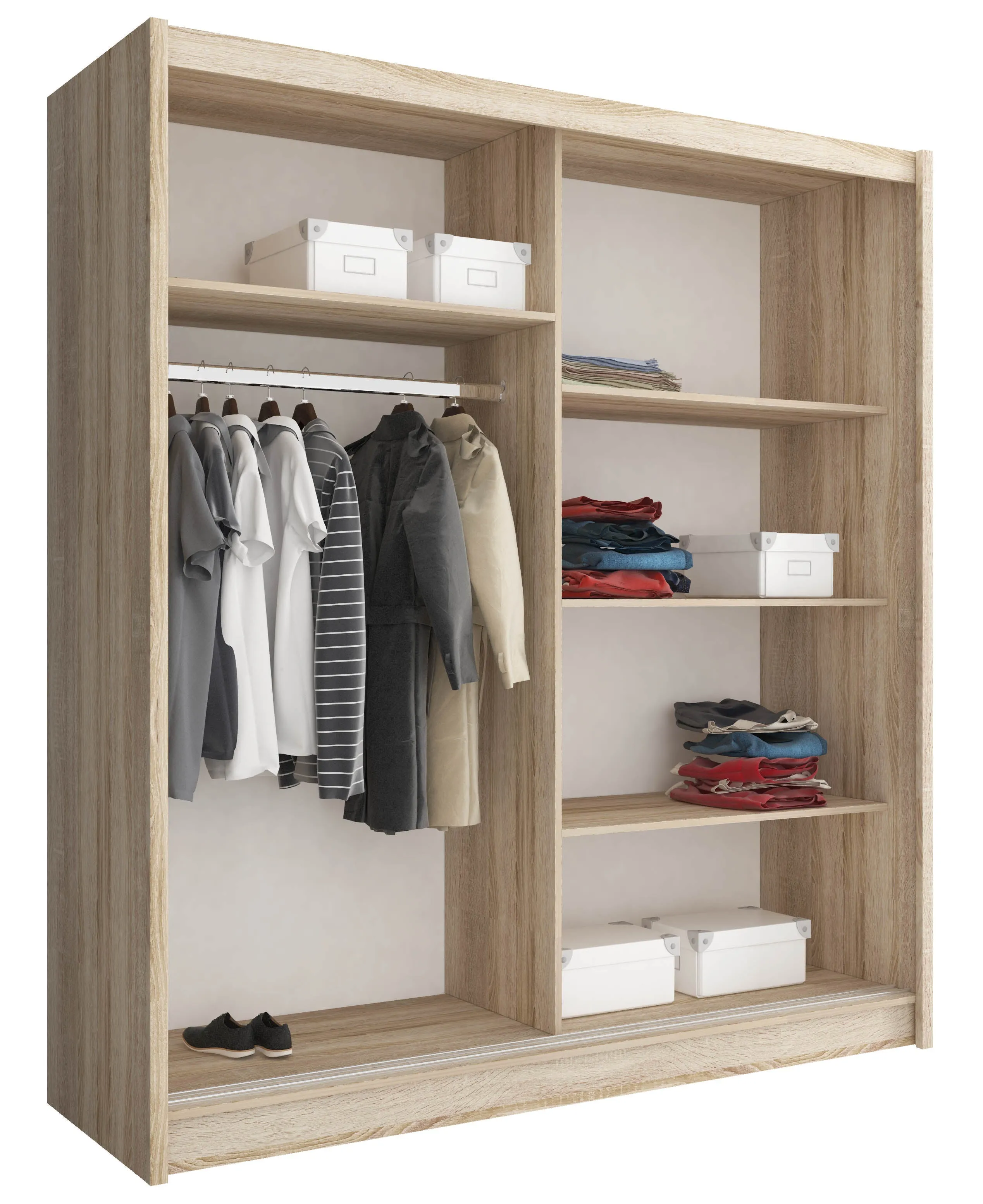 SLIDING DOOR WARDROBE MAJA IX 180CM SONOMA