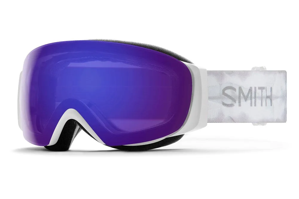 Smith I/O MAG S White Shibori Dye Goggles | ChromaPop Everyday Violet Mirror / Chromapop Storm Rose Flash