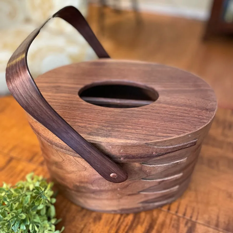 Suffolk Shaker Shop #6 Walnut Yarn Box with Removable Tray