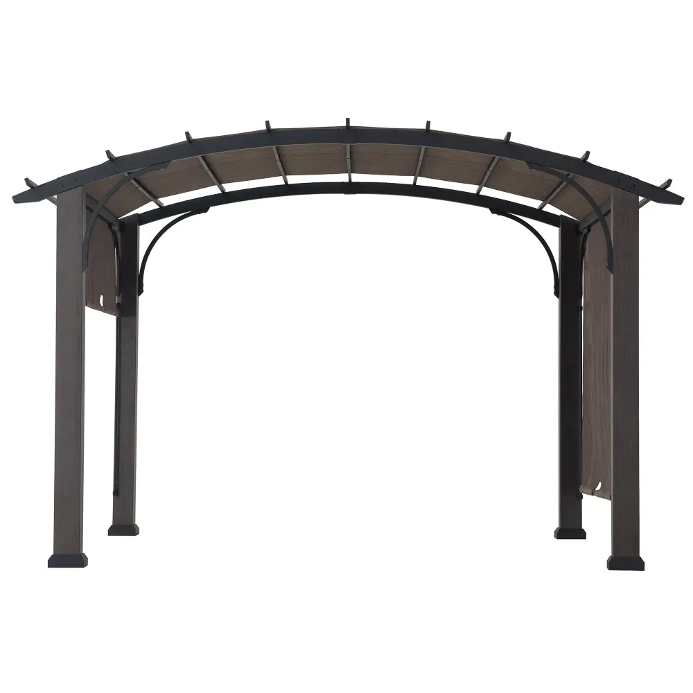 SUNJOY 10' x 12' Dylon Pergola with Arched Roof and Adjustable Canopy