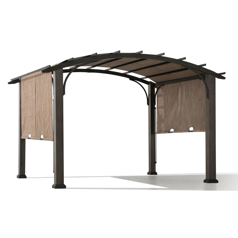 SUNJOY 10' x 12' Dylon Pergola with Arched Roof and Adjustable Canopy