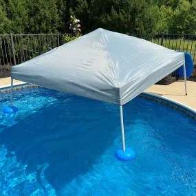 SUNJOY 10x10 Floating Pool Gazebo with PVC Floats and Carry Bag