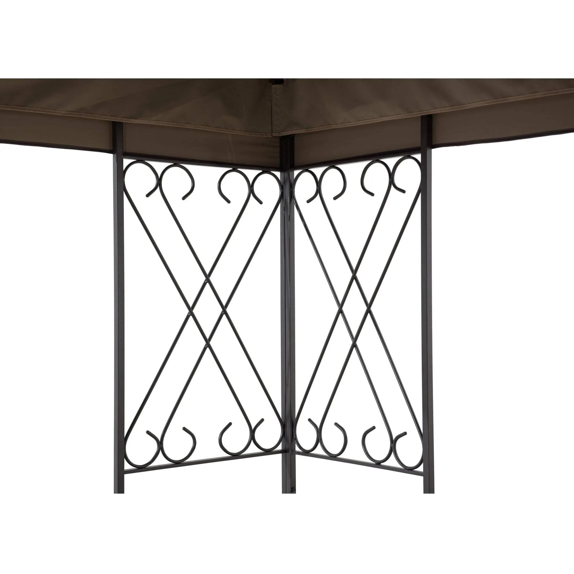 SUNJOY 10x12 Steel Backyard Gazebo with Ceiling Hook