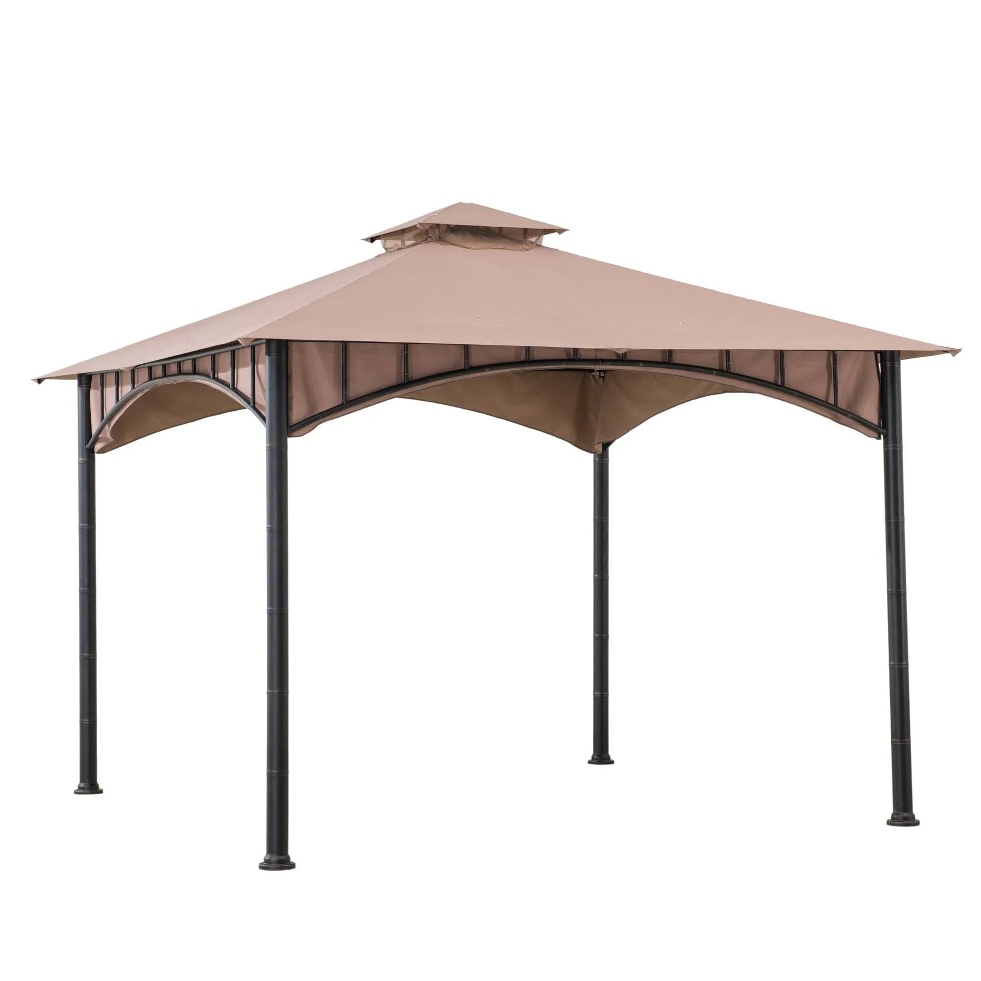 SUNJOY 11x11 Canopy Gazebo with Bamboo Look Steel Frame