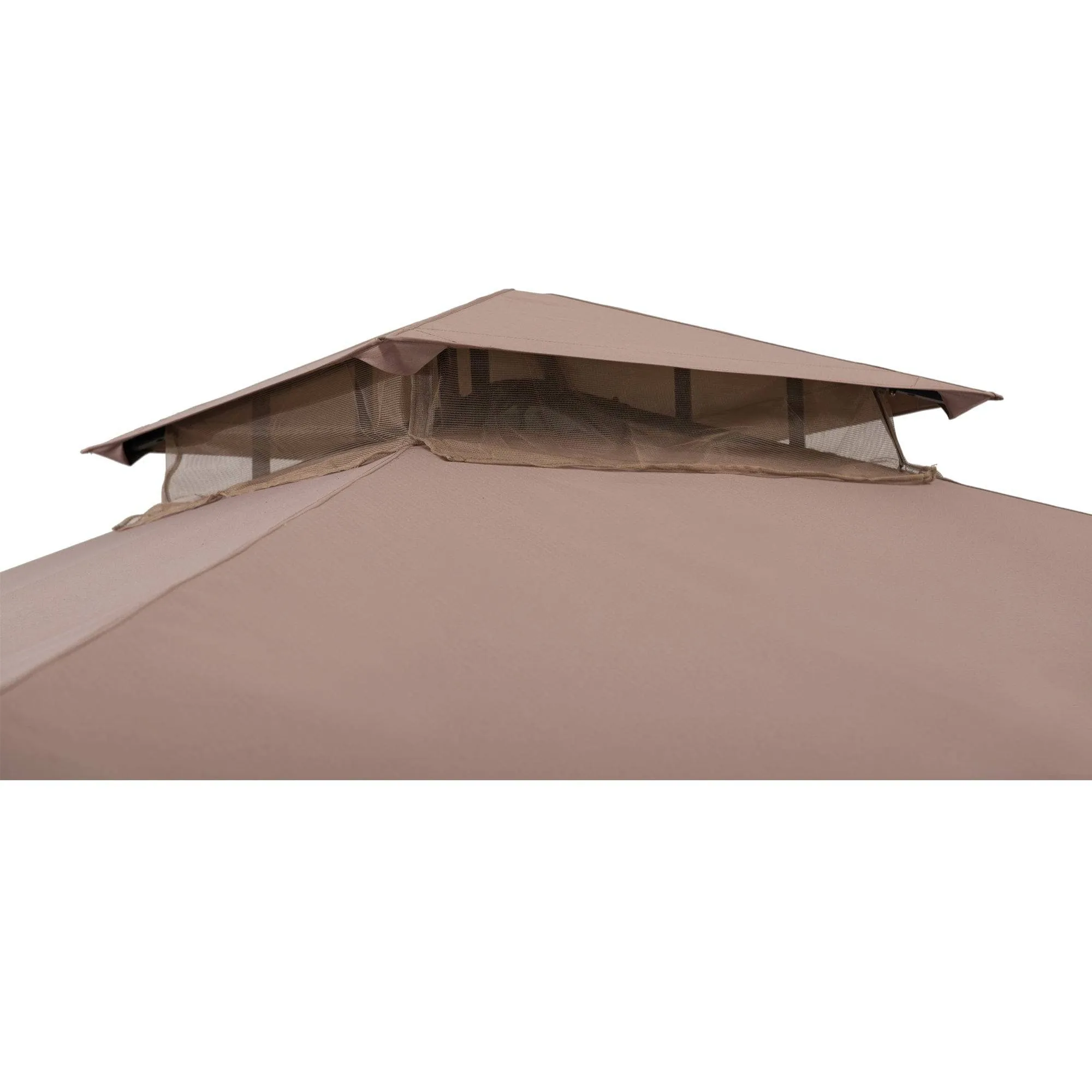 SUNJOY 11x11 Canopy Gazebo with Bamboo Look Steel Frame