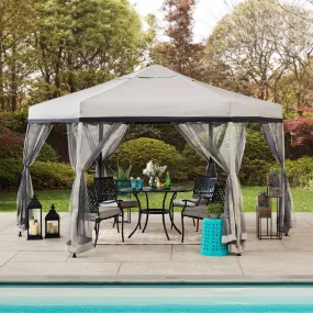 SUNJOY 11x11 Hexagon Pop Up Gazebo with Netting