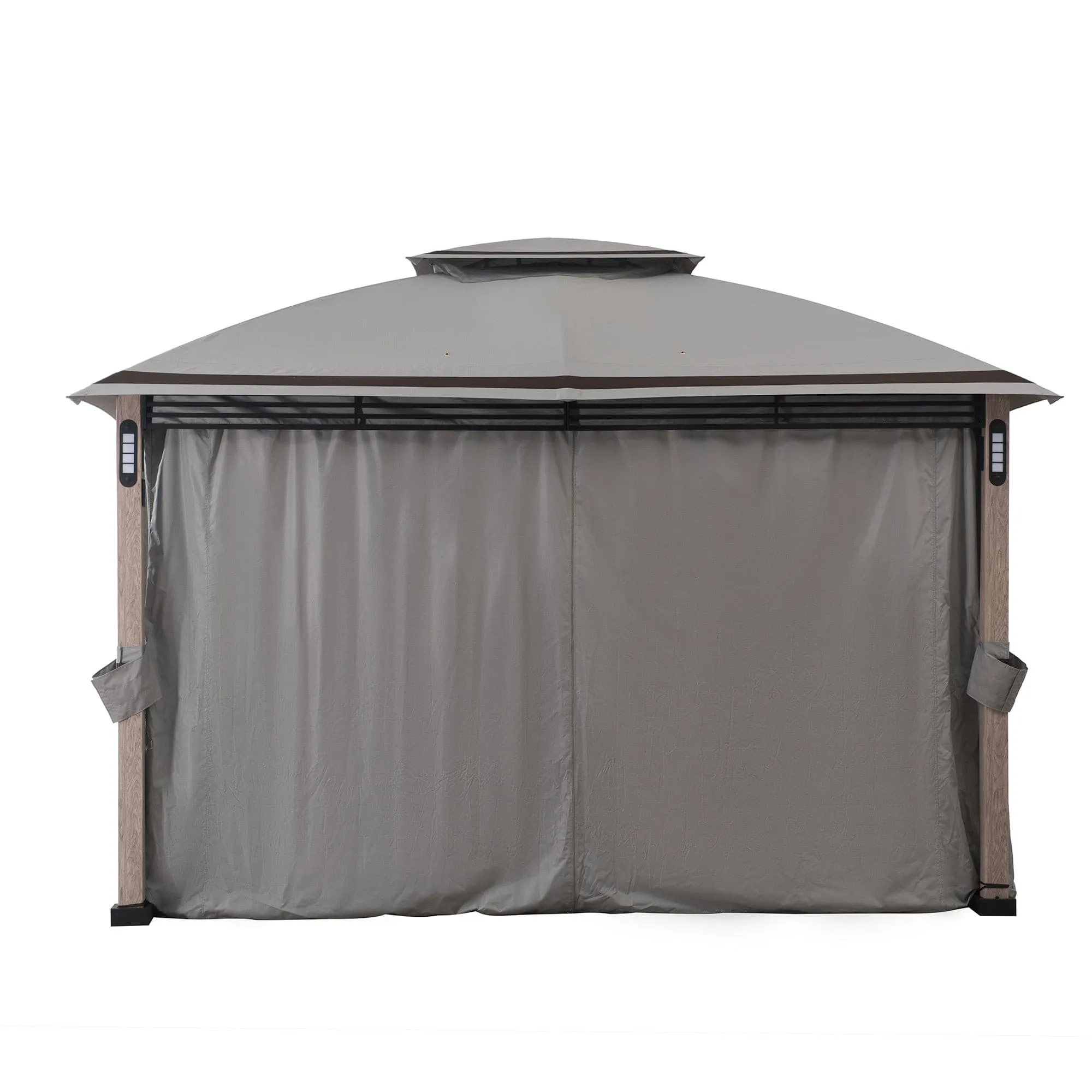 SUNJOY 11x13 Backyard Gazebo with LED Light, Bluetooth Speaker and Hook