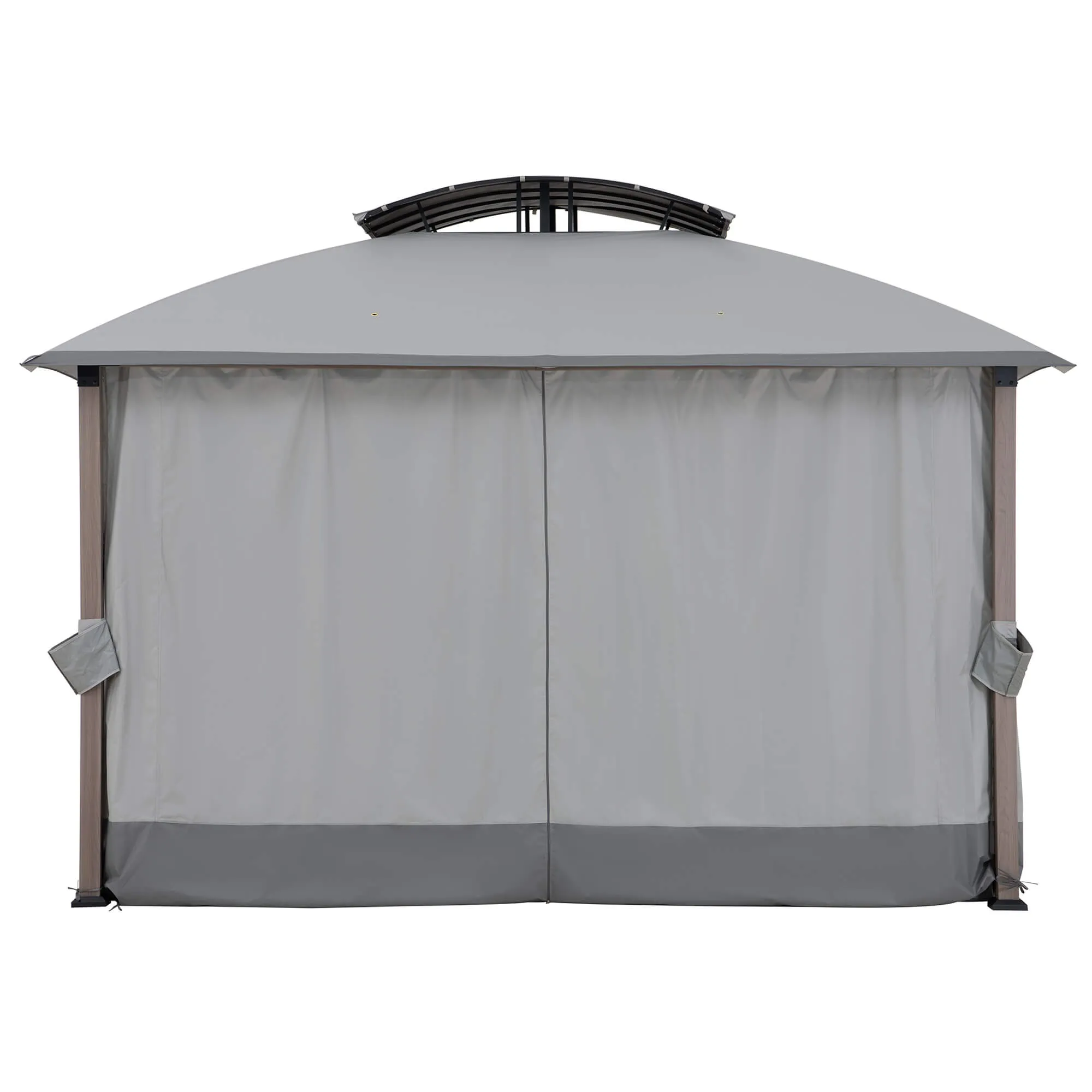 SUNJOY 11x13 Outdoor Canopy Gazebo Kit with Netting and Curtain