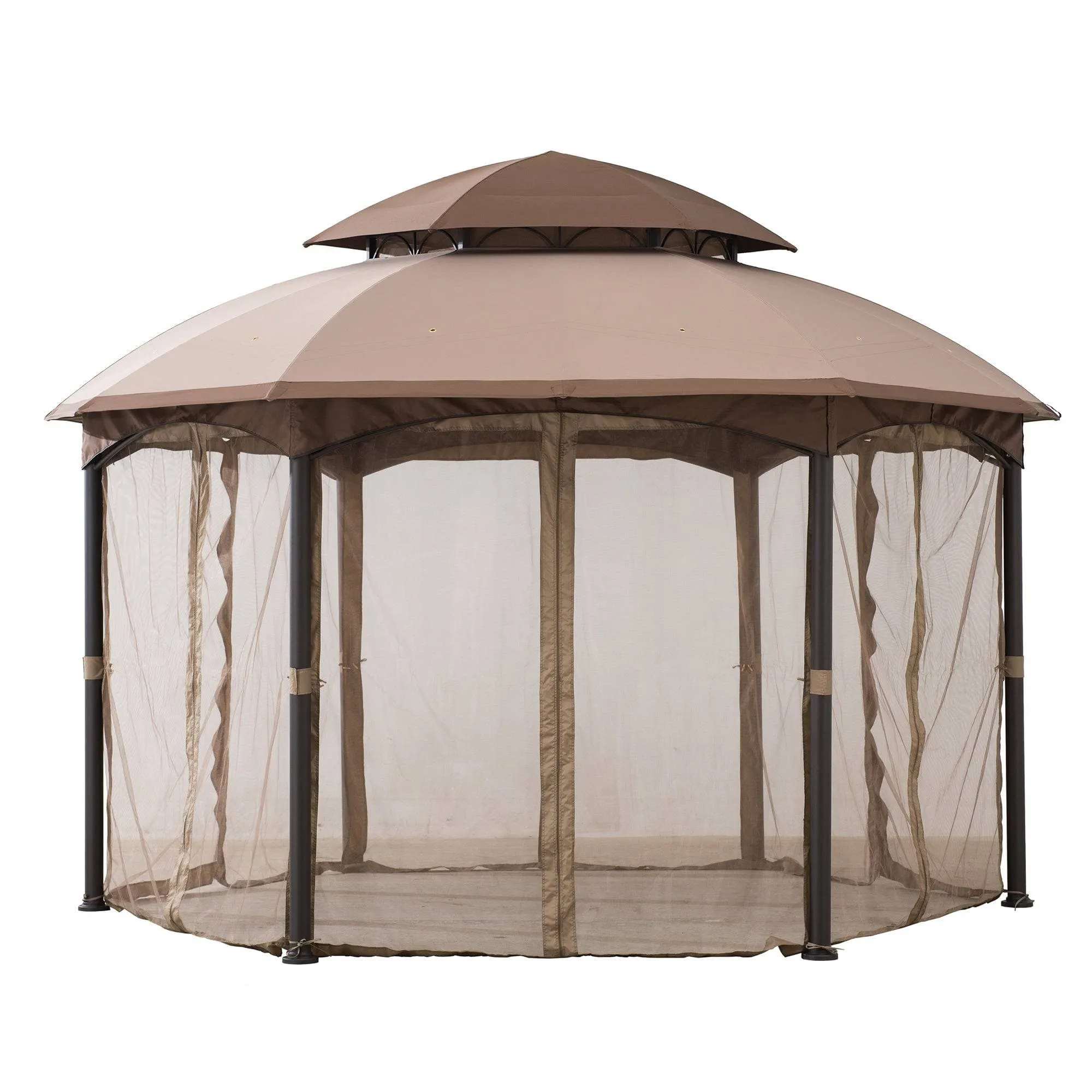 SUNJOY 13.5x13.5 Metal Patio Gazebo Kits with Ceiling Hook