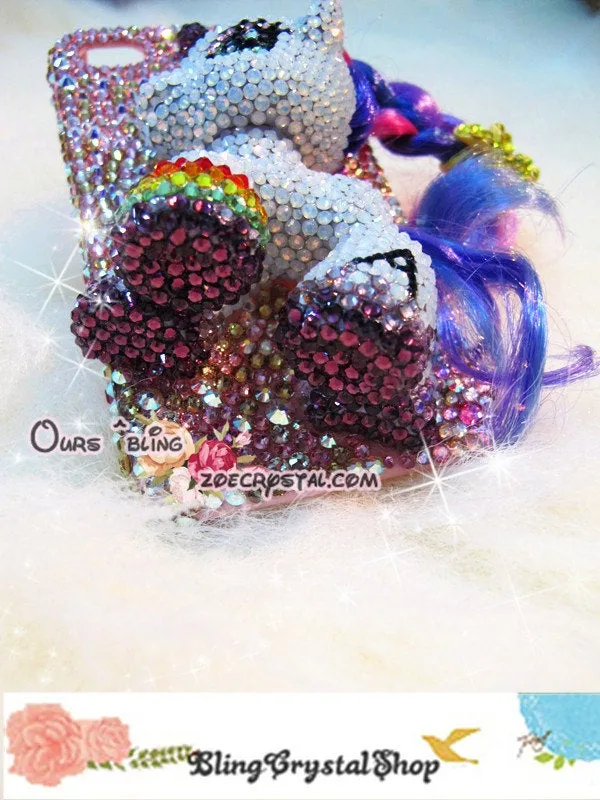 Swarovski My Little Pony / Unicorn  BLING Crystal 3D Cell Phone Case