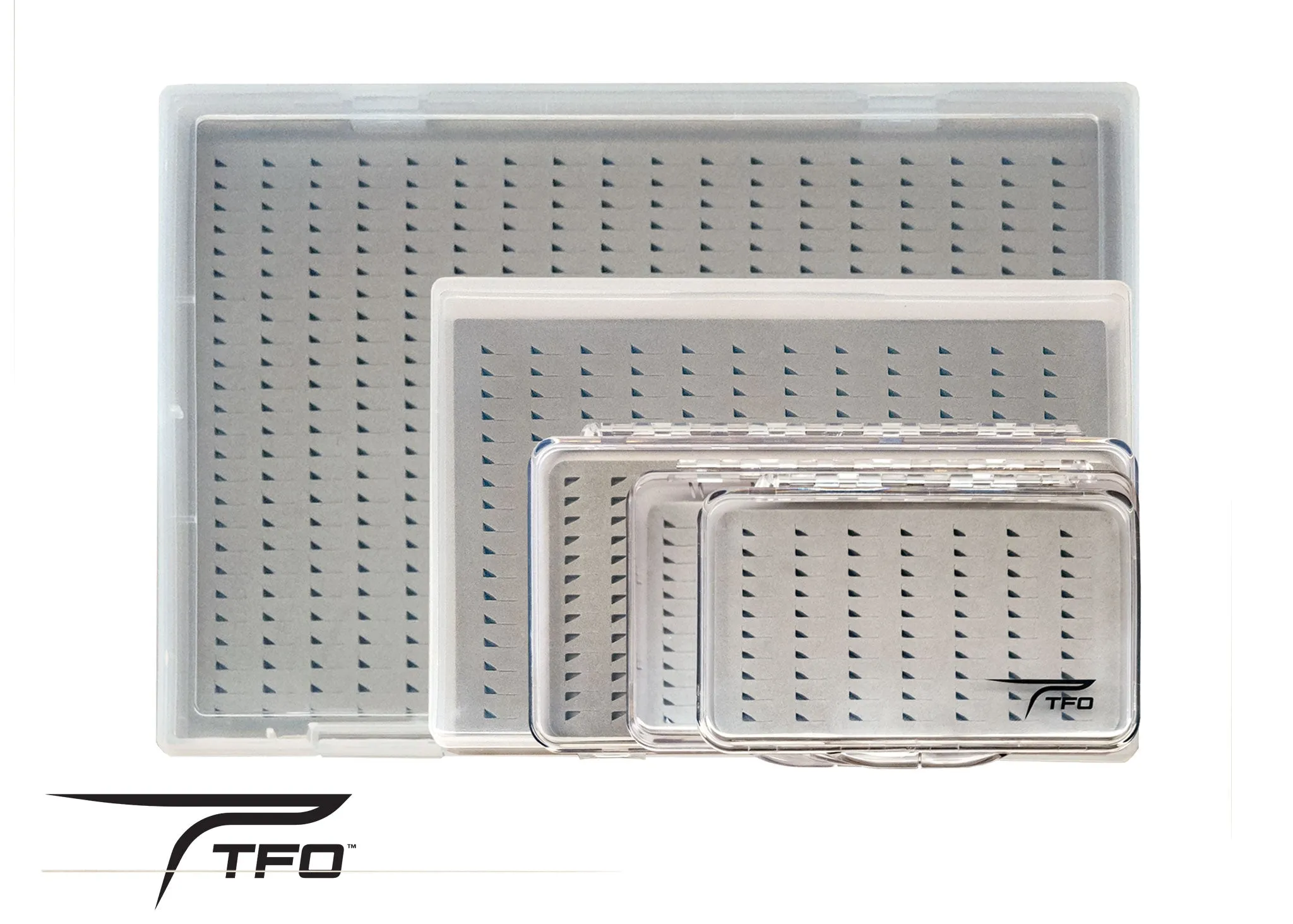 TFO Clear Fly Box With Slit Foam-XL Holds 450 Flies