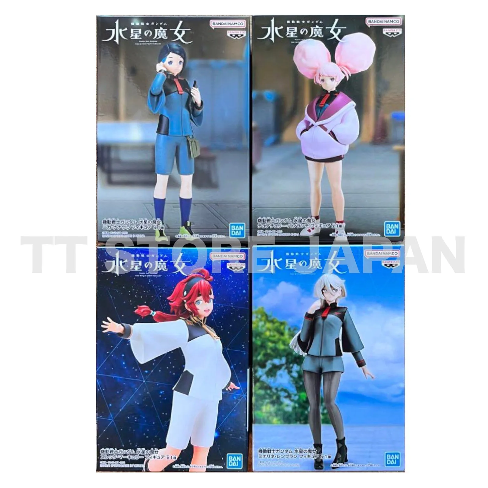 The Witch From Mercury Figure Suletta Miorine Chuatury Nika Set Gundam Banpresto