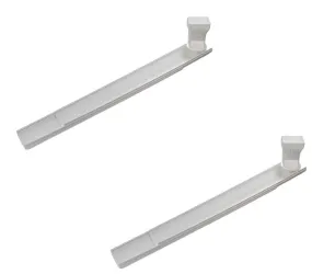 Thermwell GWS3W White Adjustable 6 Foot Flip Up Extendable Downspout Extender - Quantity of 2