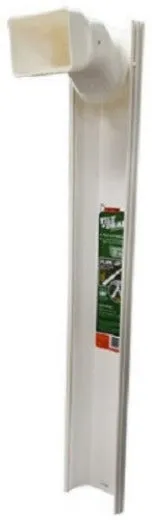 Thermwell GWS3W White Adjustable 6 Foot Flip Up Extendable Downspout Extender - Quantity of 2