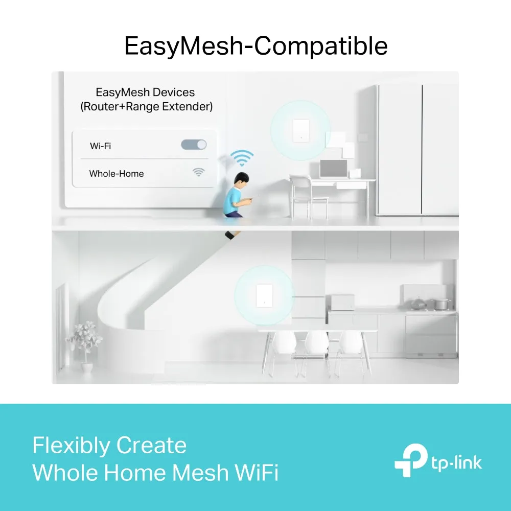 TP-Link Archer Air E5 AX3000 Wi-Fi 6 Dual Band Wireless Wall-Mounted Gigabit Range Extender | Ultra-Thin & Minimalist, Smart Roaming, OFDMA, WPA3 WIFI Security, TP Link HomeShield & EasyMesh | Network & Telecommunications Devices | TPLINK