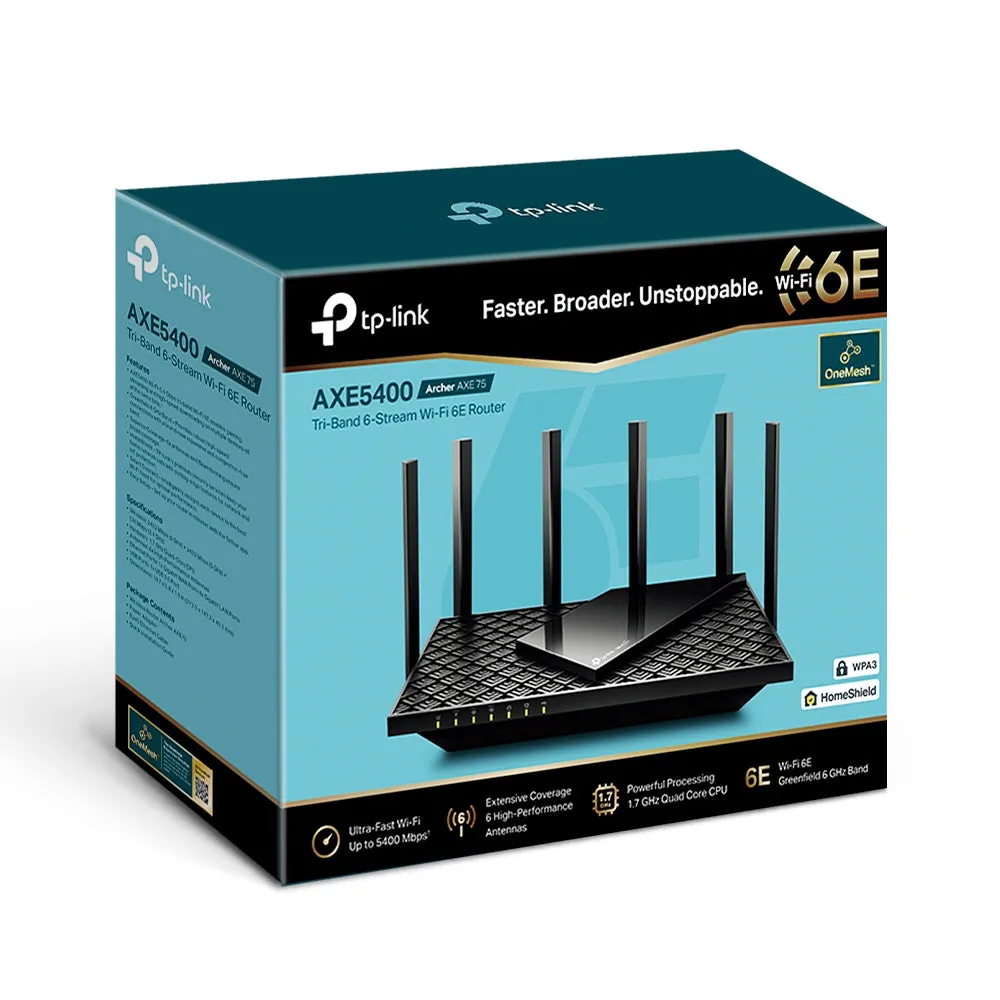 Tp-Link Archer Axe5400 Tri-Band Gigabit Wi-Fi 6E Router